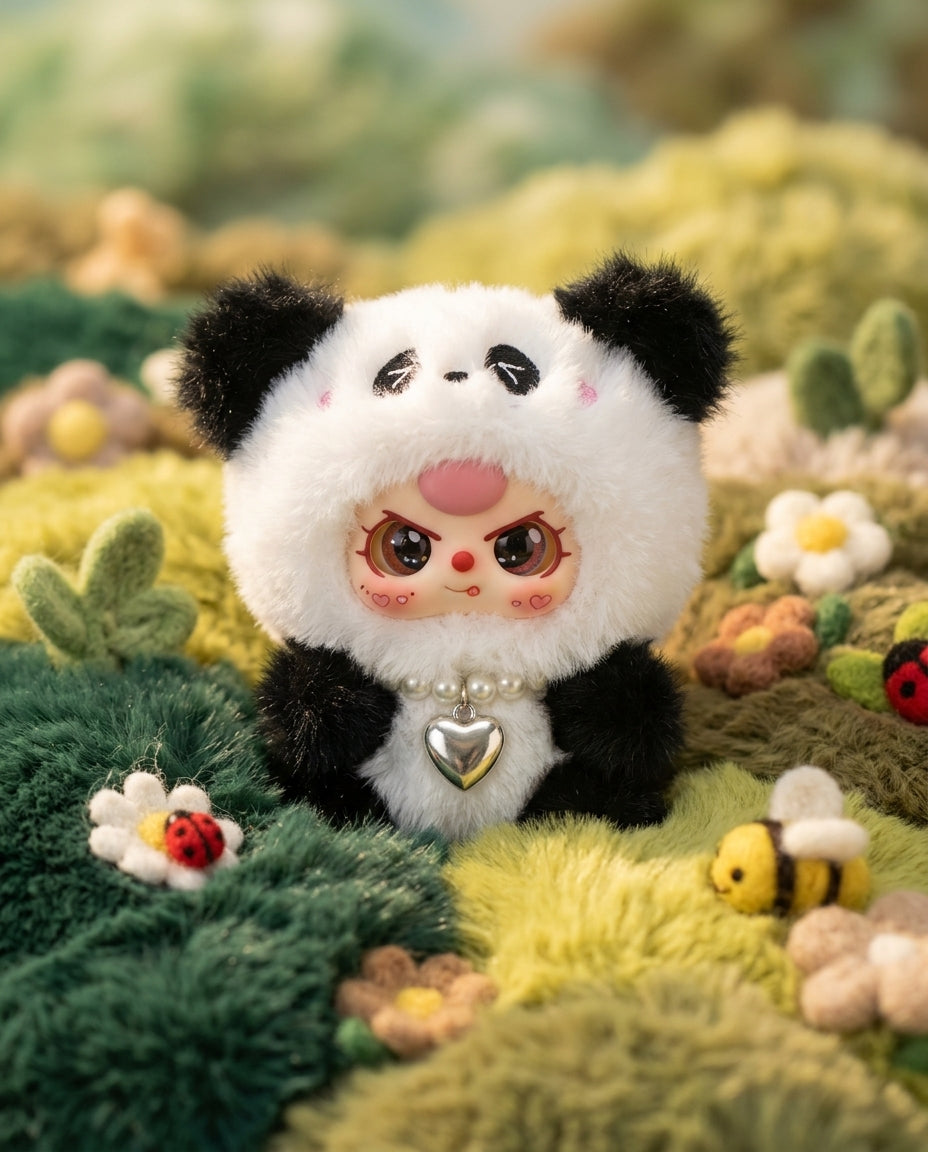 Mischievous Panda Plush Charm - The Fuzzball Series Plush Charms