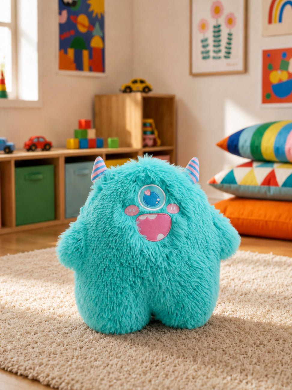Plushie- XL Blue Friendly Monster Plushie - 45cm Tall