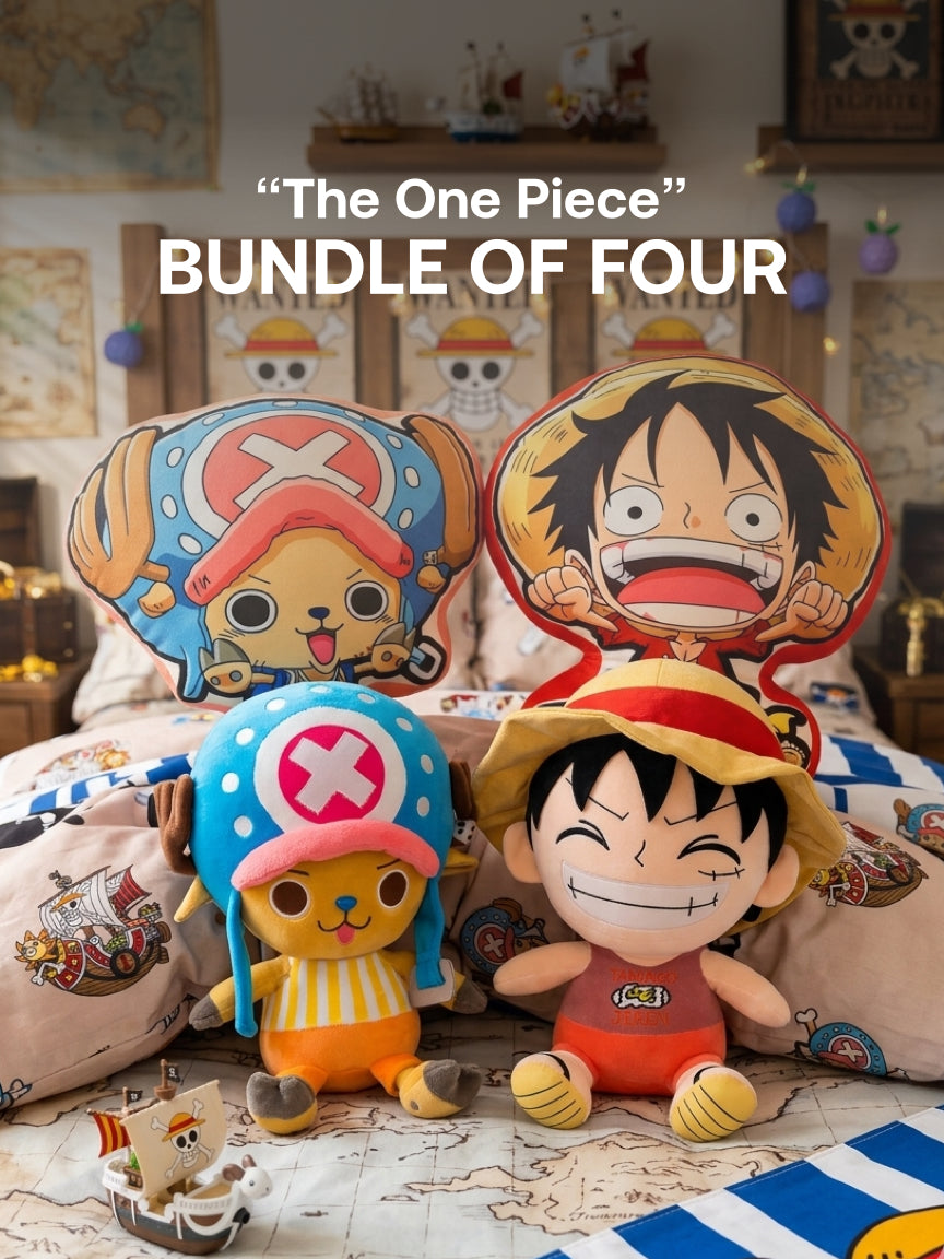 One Piece - 30cm Tall - Chopper Plushie V1, Luffy Plushie V1, Chopper Plushie V2, Luffy Plushie V2 - “The One Piece” Bundle - Bundle of Four
