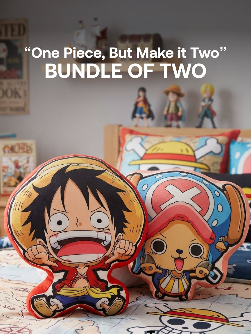 One Piece - 30cm Tall - Chopper Plushie V2, Luffy Plushie V2 Plushie - “One Piece but Make it Two” Bundle - Bundle of Two