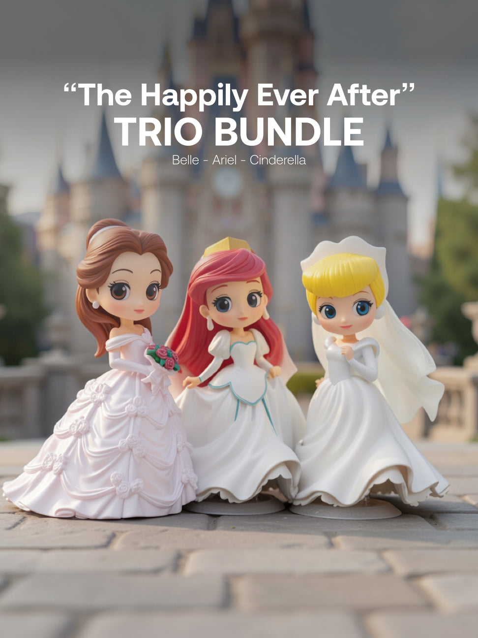 Disney - Belle, Ariel, Cinderella - Bundle of Three - “The Happily Ever After” Bundle