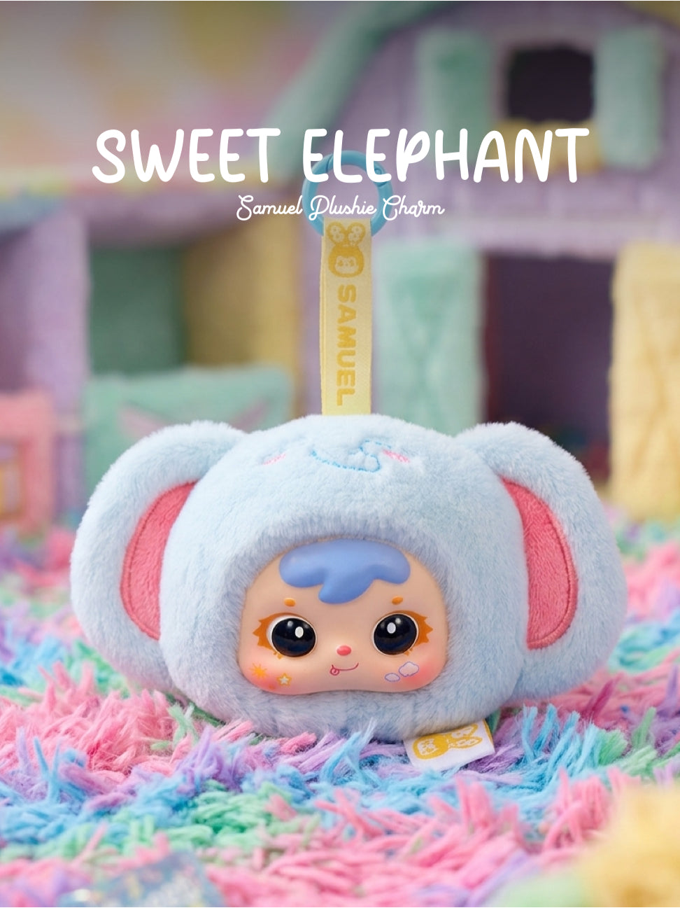 Sweet Elephant Charm - Samuel Lucky Plush Charms - Lucky Animal Series
