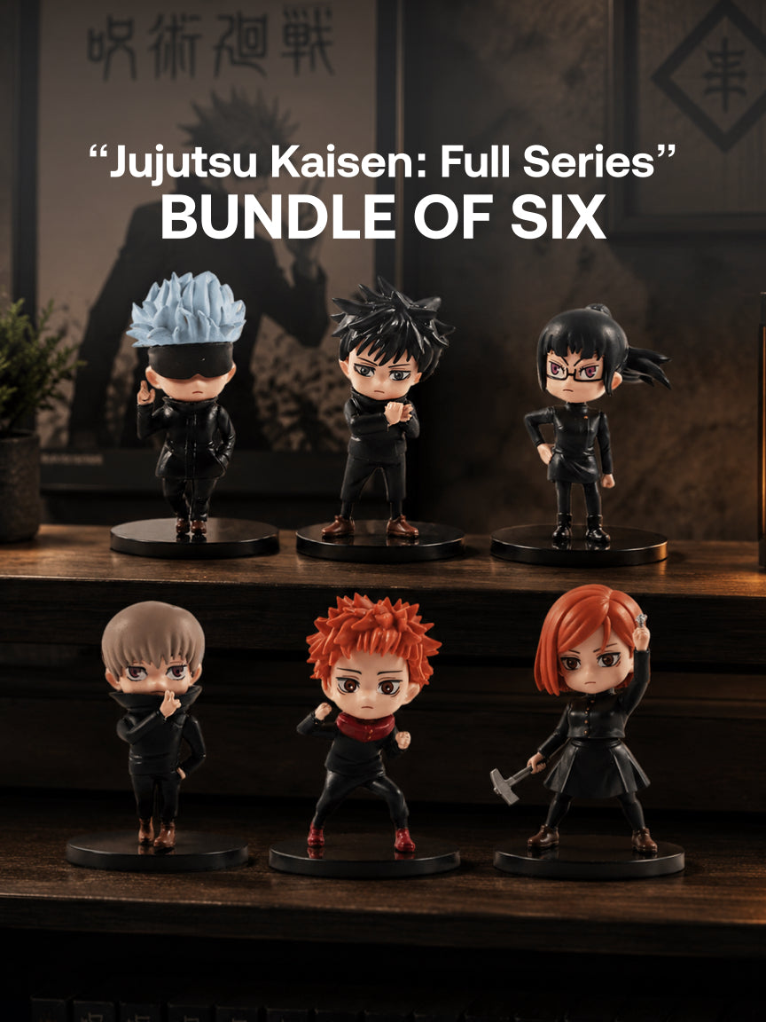 Jujutsu Kaisen - 15cm Tall- Jujutsu Kaisen Qposkets - “Jujutsu Kaisen: Full Series” Bundle - Bundle of Six