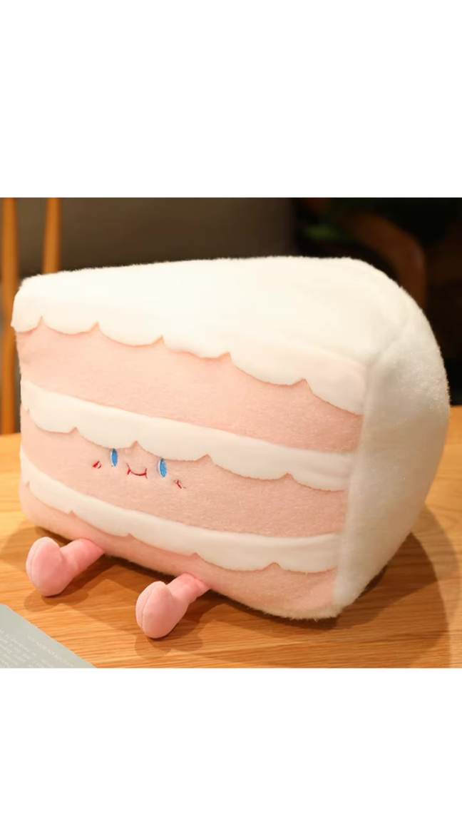 Plushie - Soft Pink Cake Plushie - 20cm Tall