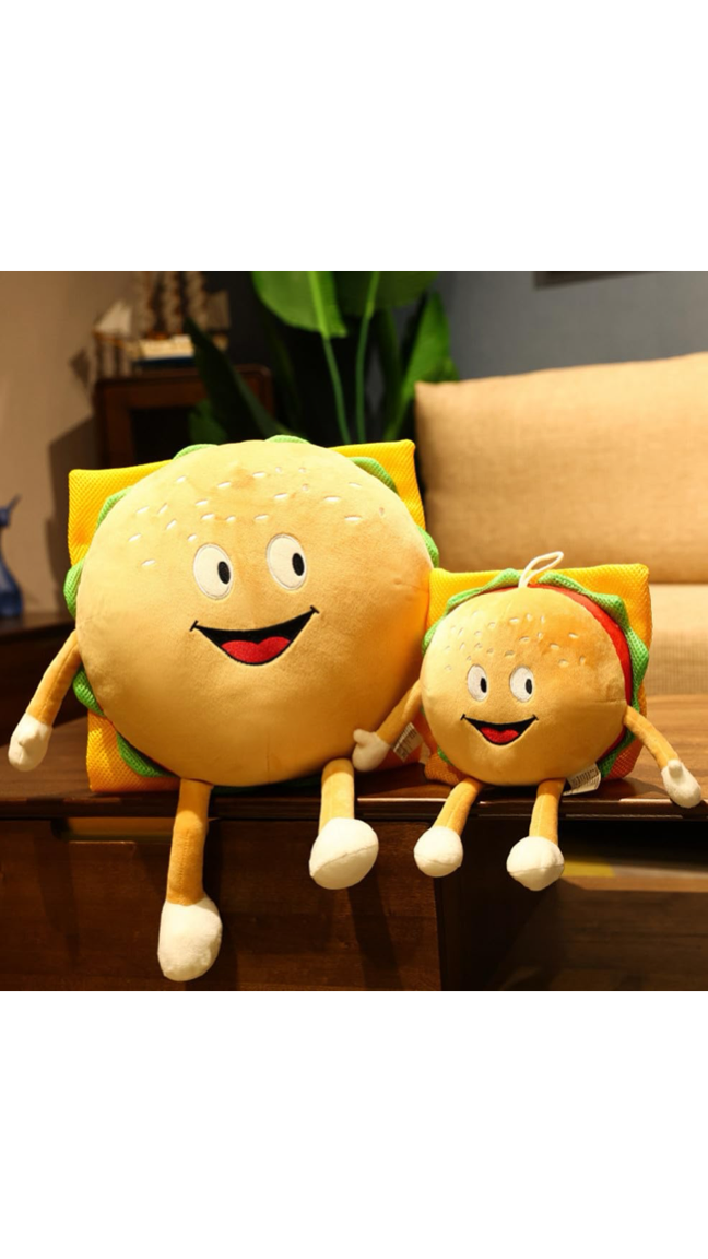 Plushie - Delicious Burger Plushie - 30cm Tall