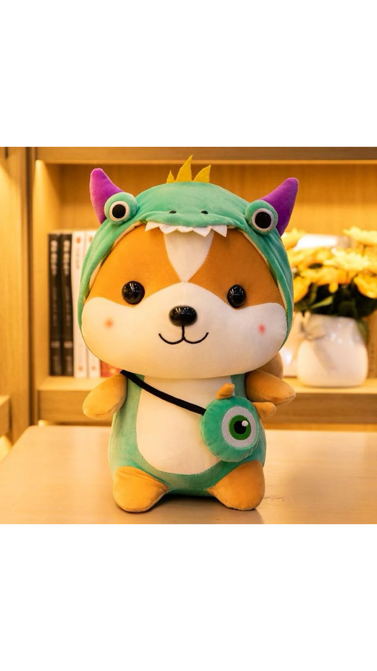 Plushie - Doggo in Alien Outfit Plushie - 25cm Tall