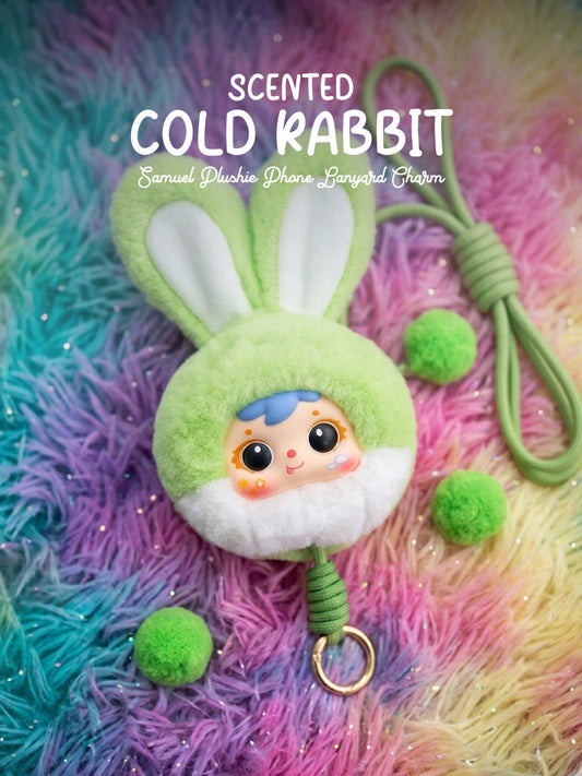 Cold Rabbit Charm - Samuel Scented Lucky Plush Charm - Lucky Animal Series - Phone Lanyard