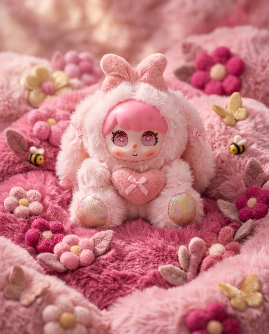 Lacy Bunny Charm - Soft Bunny Plush Charms