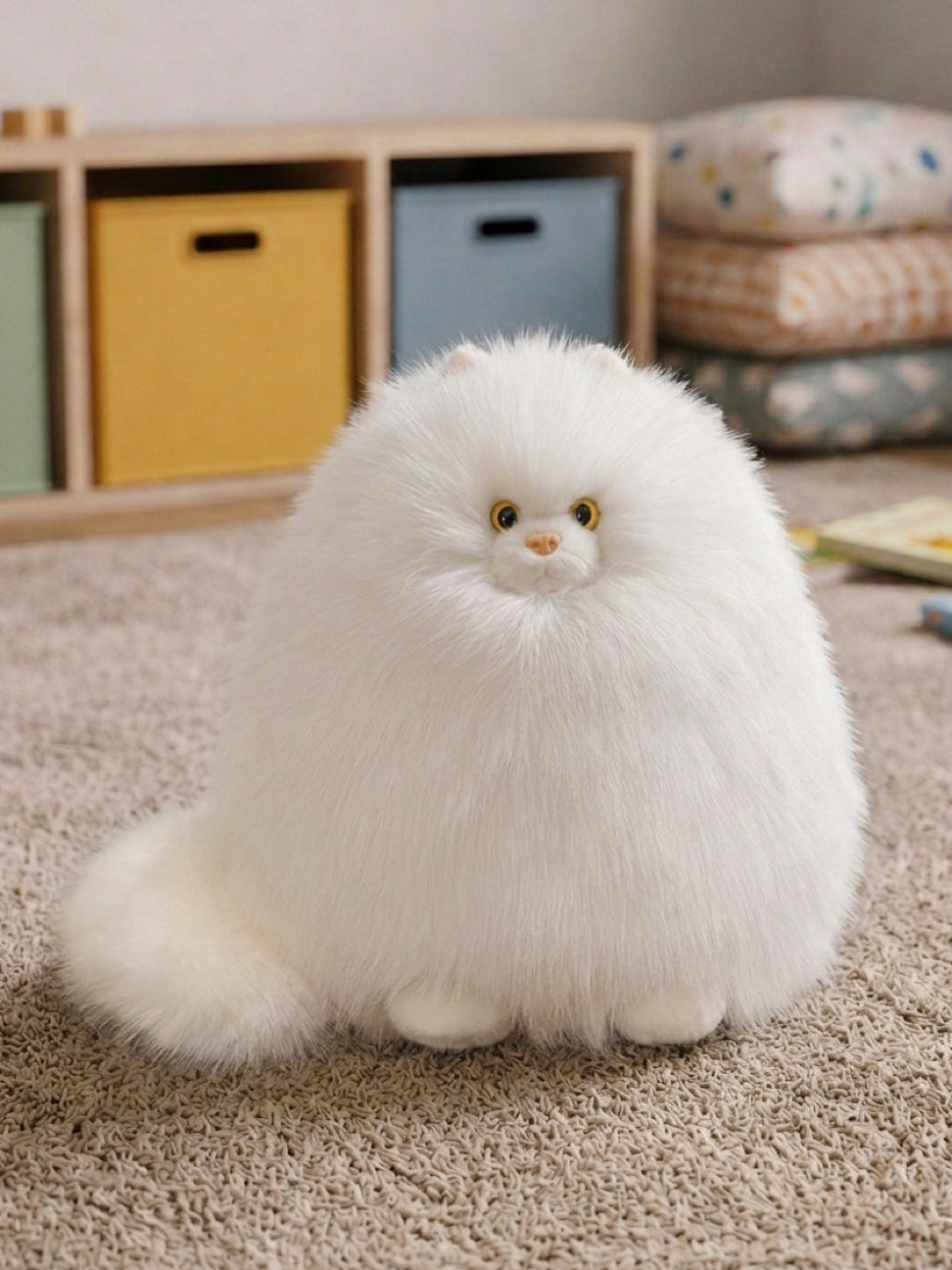 Plushie - 30cm Tall - White Persian Kitty Plushie