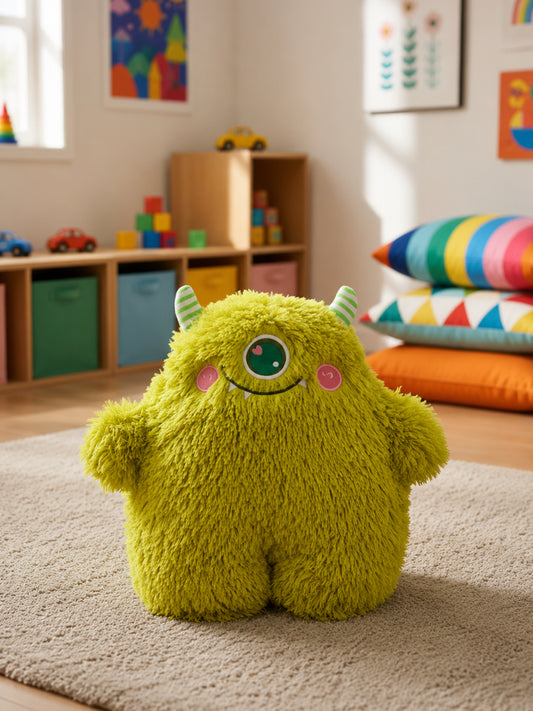 Plushie- XL Green Friendly Monster Plushie - 45cm Tall