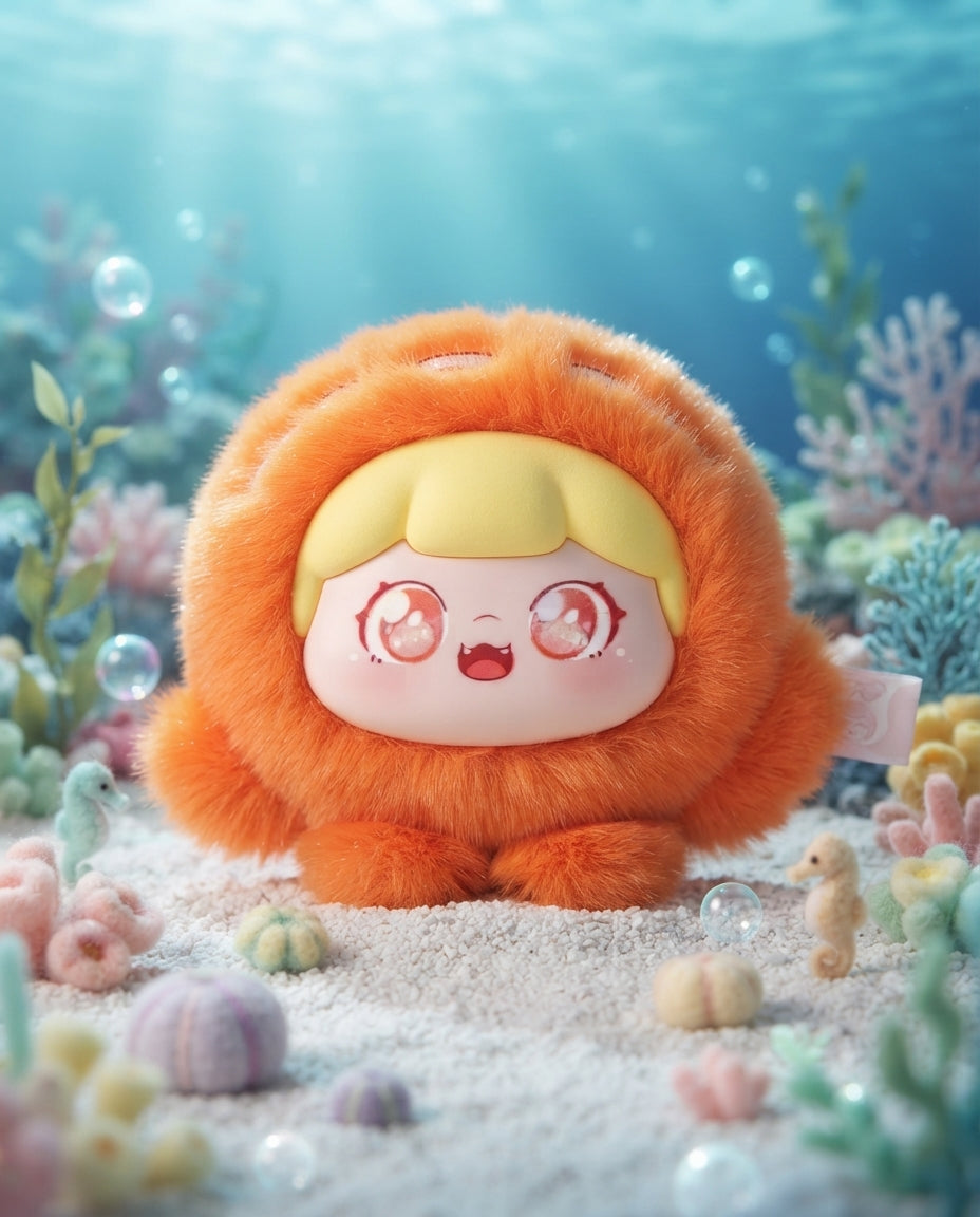 Happy Crabby Charm - Ocean Series Plush Charms
