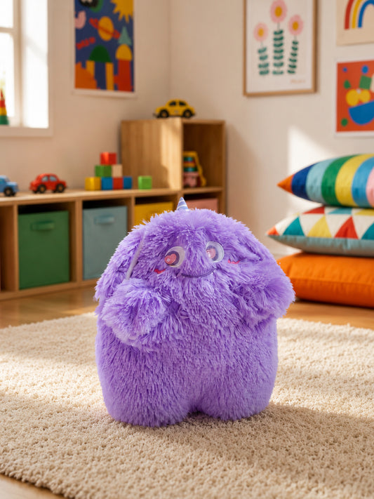Plushie- XL Purple Friendly Monster Plushie - 45cm Tall