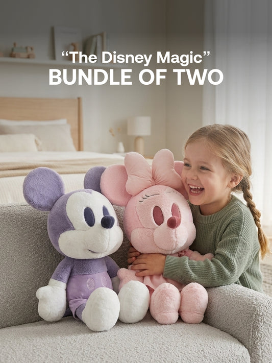 Plushie - 45cm Tall - Disney Minnie Mouse Plushie, Disney Mickey Mouse Plushie - “The Disney Magic” Bundle - Bundle of Two