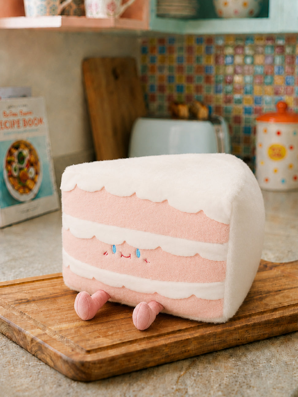Plushie - Soft Pink Cake Plushie - 20cm Tall