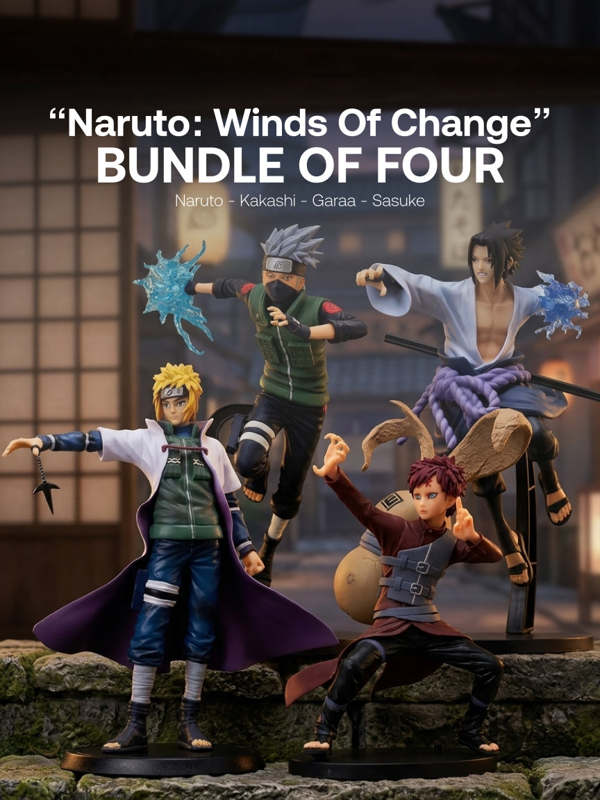 Naruto XL - Naruto, Kakashi, Garaa, Sasuke - “Naruto: Winds of Change” Bundle - Bundle of Four