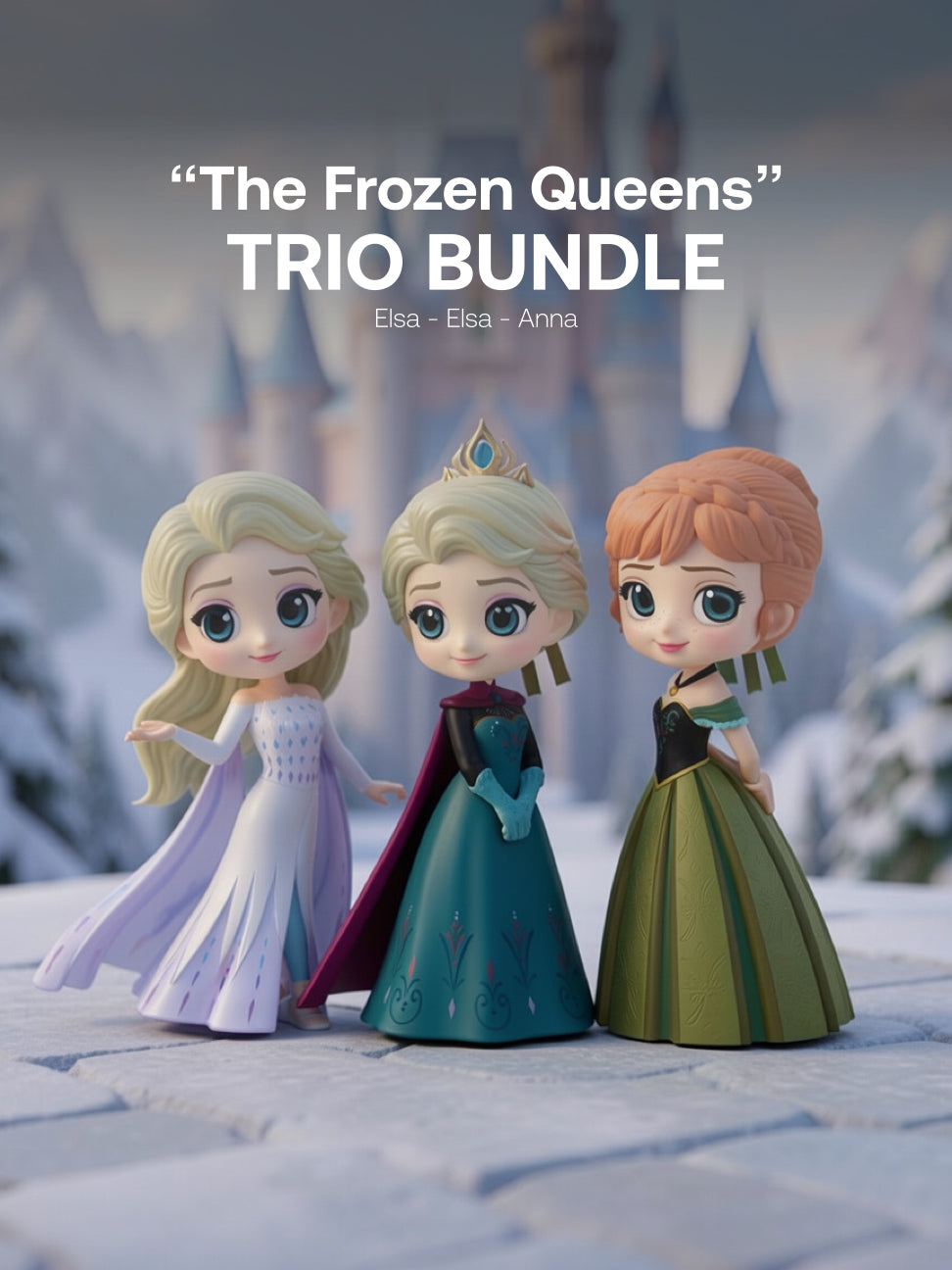 Disney - Elsa, Elsa, Anna - Bundle of Three - “The Frozen Queens” Bundle