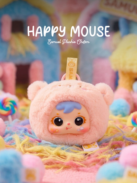 Happy Mouse Charm - Samuel Lucky Plush Charms - Lucky Animal Series