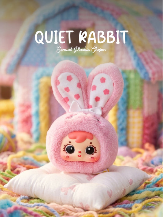 Quiet Rabbit Charm - Samuel Lucky Plush Charms - Lucky Animal Series