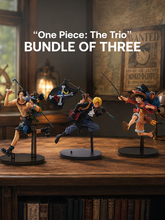 One Piece - L - Luffy Figurine, Ace Figurine, Sabo Figurine - “One Piece: The Trio” Bundle - Bundle of Three