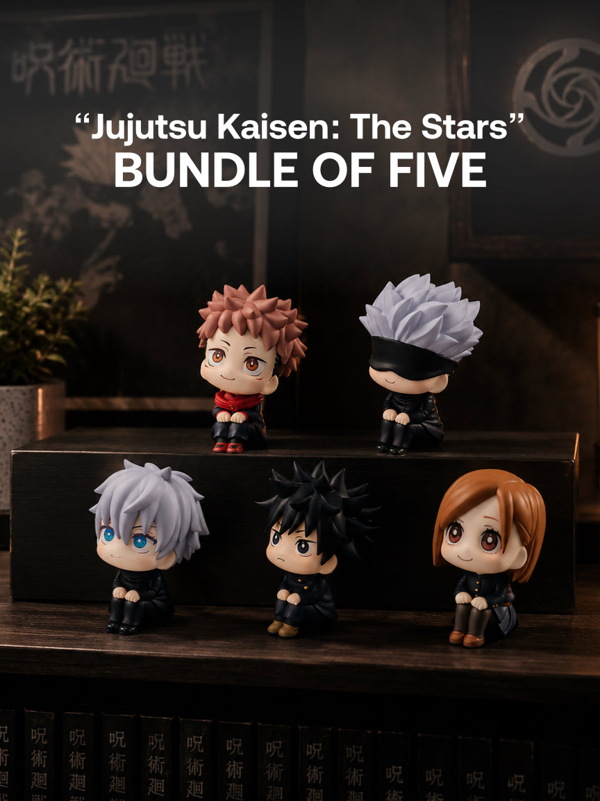 Jujutsu Kaisen - 9cm Tall - Jujutsu Kaisen Take a Seat Minis - “Jujutsu Kaisen: The Stars” Bundle - Bundle of Five