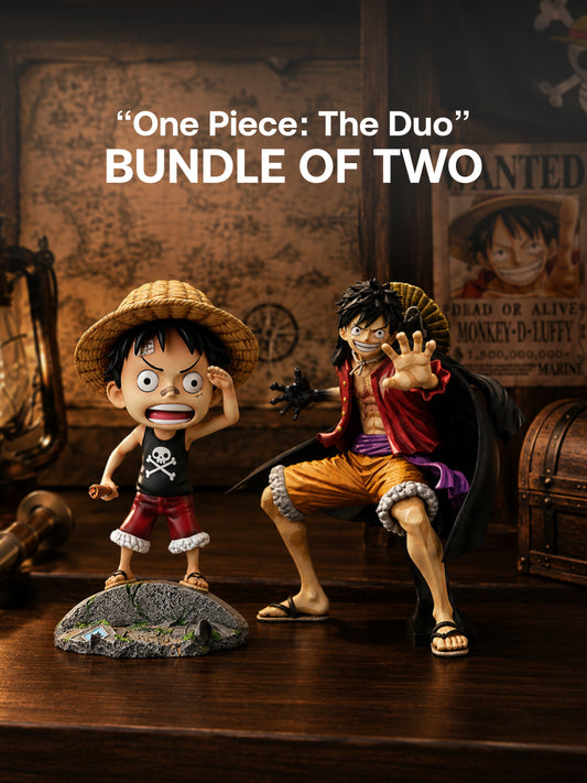 One Piece - Animated Luffy Figurine  - XL Luffy Figurine - “One Piece: The Duo” Bundle - Bundle of Two