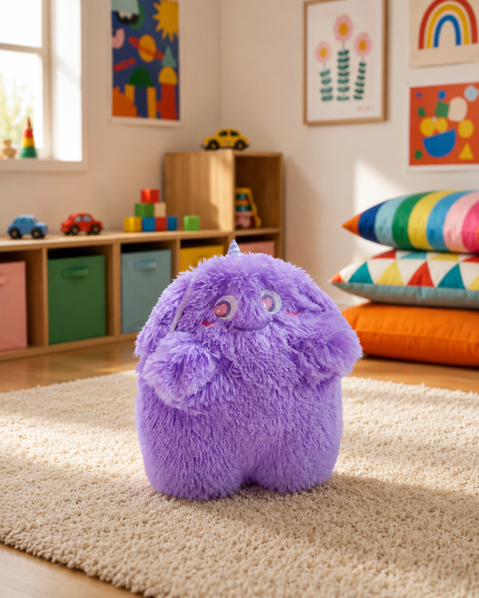 Plushie- XL Purple Friendly Monster Plushie - 45cm Tall