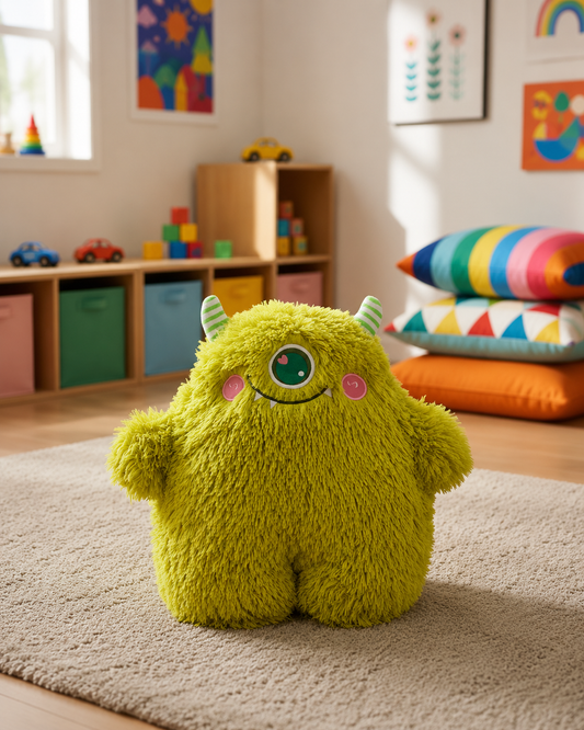 Plushie- XL Green Friendly Monster Plushie - 45cm Tall