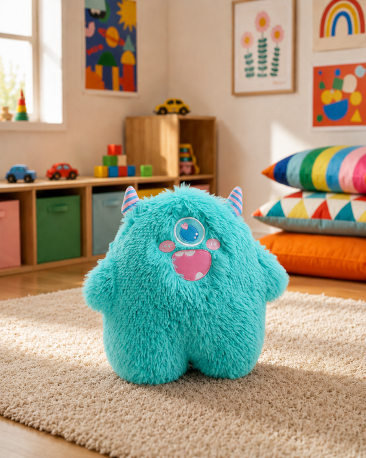 Plushie- XL Blue Friendly Monster Plushie - 45cm Tall