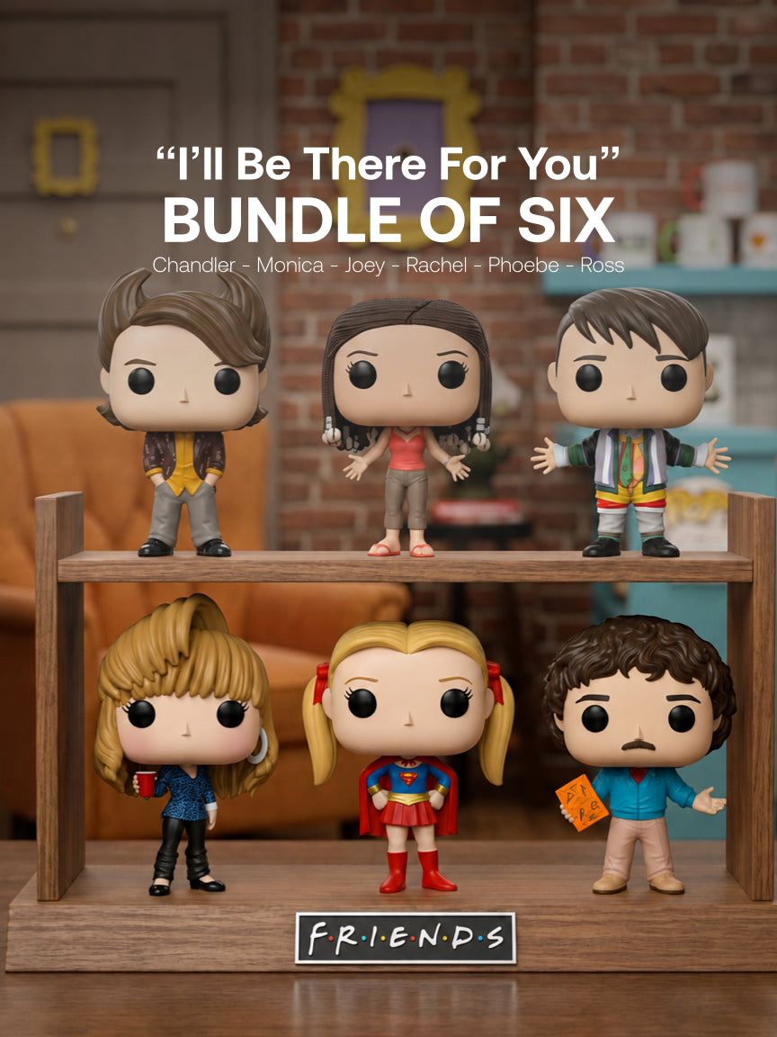 FRIENDS 80's Series - Funko - Chandler, Monica, Joey, Rachel, Phoebe, Ross - “I’ll Be There For You” Bundle - Bundle of Six