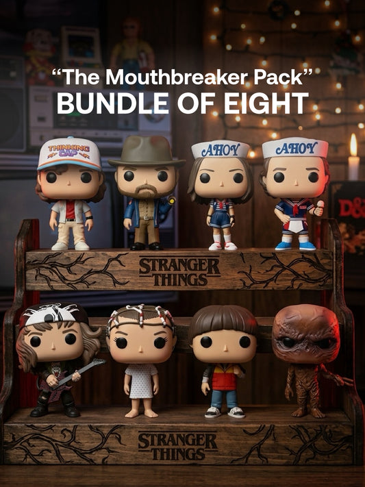 Stranger Things - Funko - Eleven, Will Byers, Chief Jim Hopper, Steve Harrington, Dustin Henderson, Robin Buckley, Eddie Munson, Vecna - “The Mouthbreaker Pack” - Bundle of Eight
