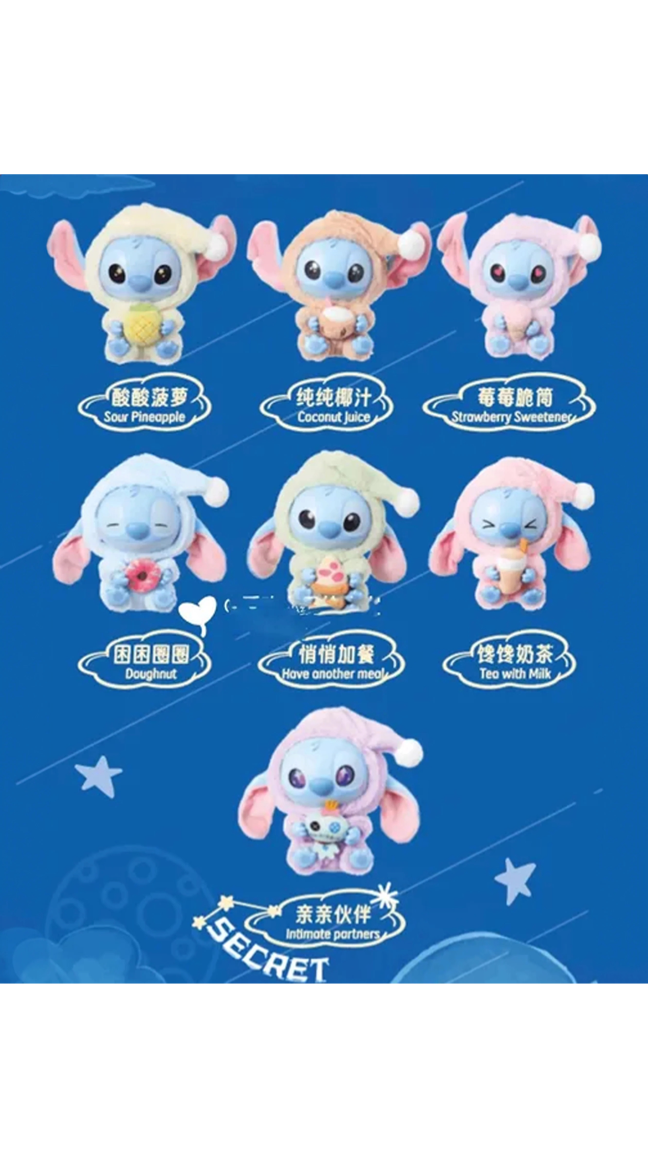 Stitch Plush Charm - Eat Something Before Sleep Series - Blind Box