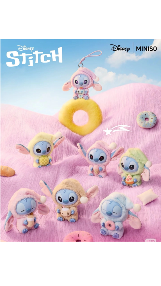 Stitch Plush Charm - Eat Something Before Sleep Series - Blind Box