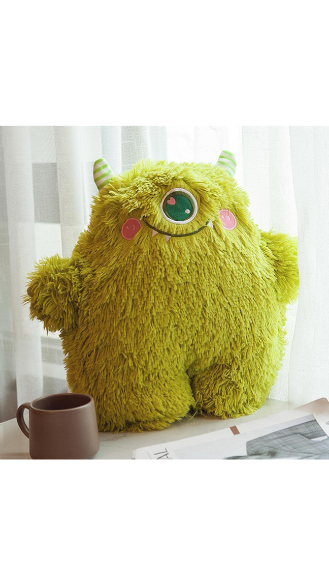 Plushie- XL Green Friendly Monster Plushie - 45cm Tall